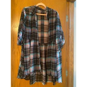 Torrid Size 2 Plaid Sheer Kimono